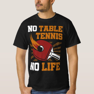 Camiseta Vintage Sem Mesa Tênis Sem Vida Ping Pong Ball Spo
