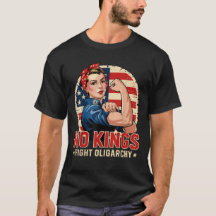 Camiseta Vintage Sem Reis Luta Oligarquia Bandeira da Améri