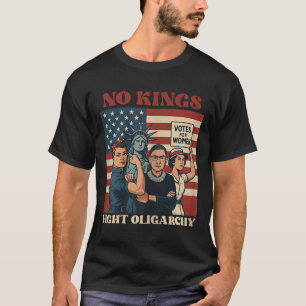 Camiseta Vintage Sem Reis Lutam Contra Oligarquia Patriótic