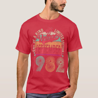 Camiseta Vintage September 1982 40 Year Old 40th Birthday M