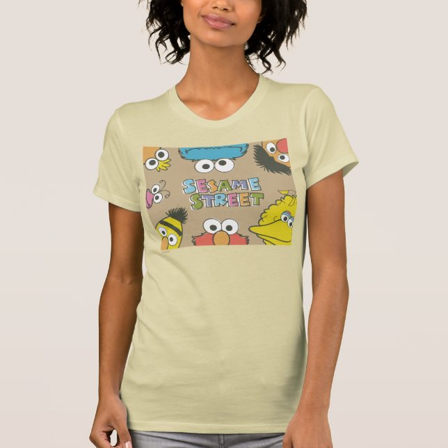 Camiseta Vintage Sesame Street Pals (Frente)