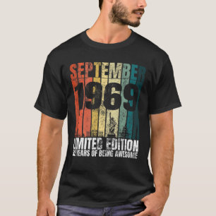 Camiseta Vintage Setembro 1969 Bday Graphic 52 Anos 52Nd