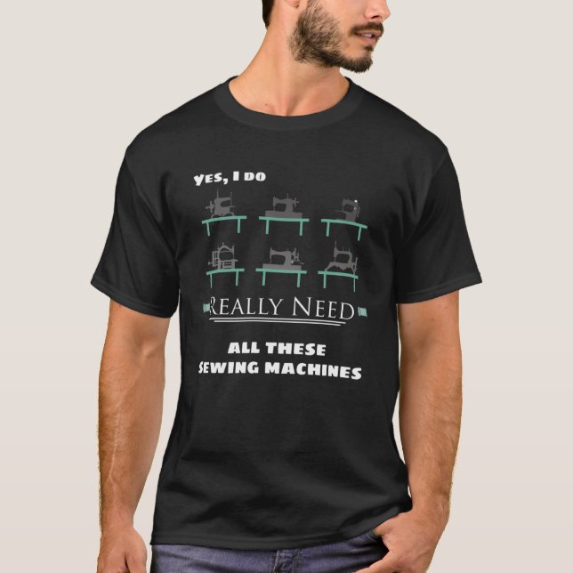 Camiseta Vintage Sewing Machine Collectors Hobby Addict (Frente)