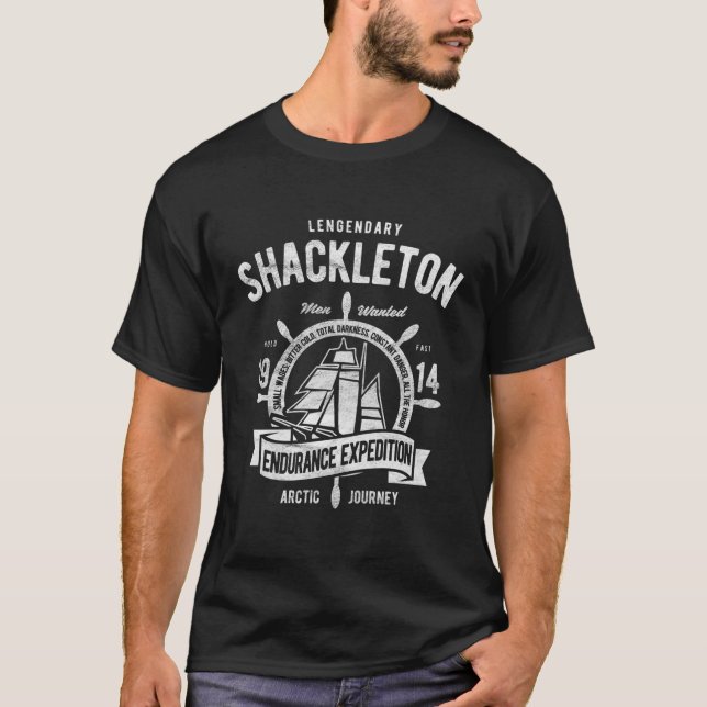 Camiseta Vintage Shackleton Expedition Antártica (Frente)