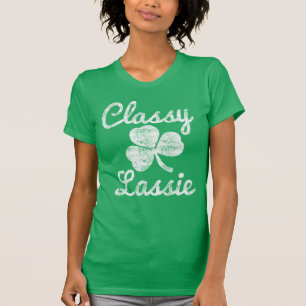Camiseta Vintage Shamrock Classy Lassie Ruas.
