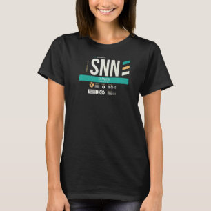 Camiseta Vintage Shannon Código do Aeroporto SNN no Aeropor