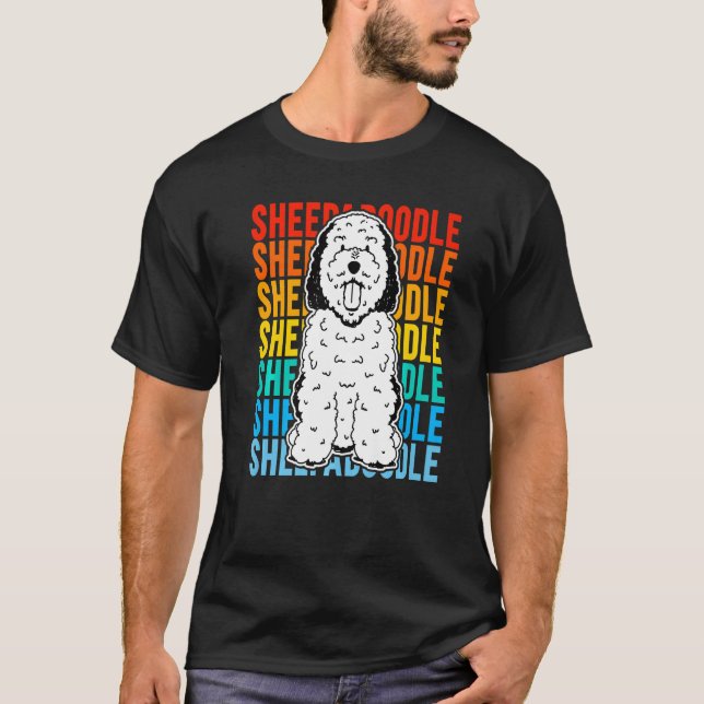 Camiseta Vintage Sheepadoodle Premium (Frente)
