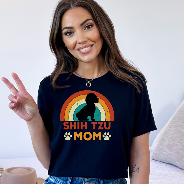 Camiseta Vintage Shih TZU Cachorro Mãe Sunset (Criador carregado)