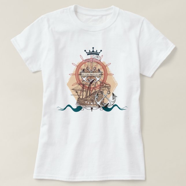Camiseta Vintage Ship (Frente do Design)