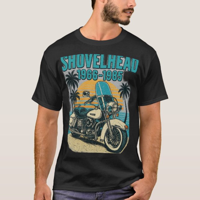 Camiseta Vintage Shovelhead Motorcycle Tee (Frente)