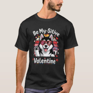 Camiseta Vintage Sibirian Husky Seja Meu Amor de Valentim P
