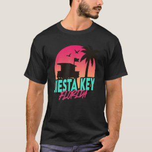 Camiseta Vintage Siesta Key Beach Palm Trees Fl Ret
