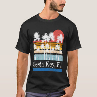 Camiseta Vintage Siesta Key Florida Beach Surf Palm Tree Co