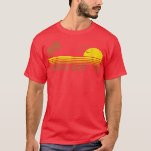 Camiseta Vintage Siesta Key Florida Keys Beach Retro Sunset
