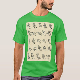 Camiseta Vintage Sign Language Chart