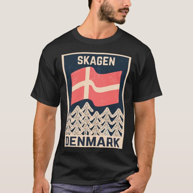 Camiseta Vintage Skagen Denmark Design (Frente)
