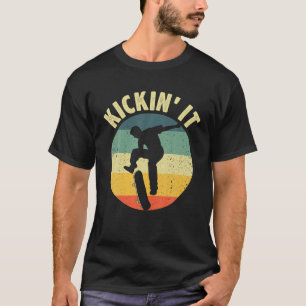 Camiseta Vintage Skateboard Design Para Meninos Raparigas S
