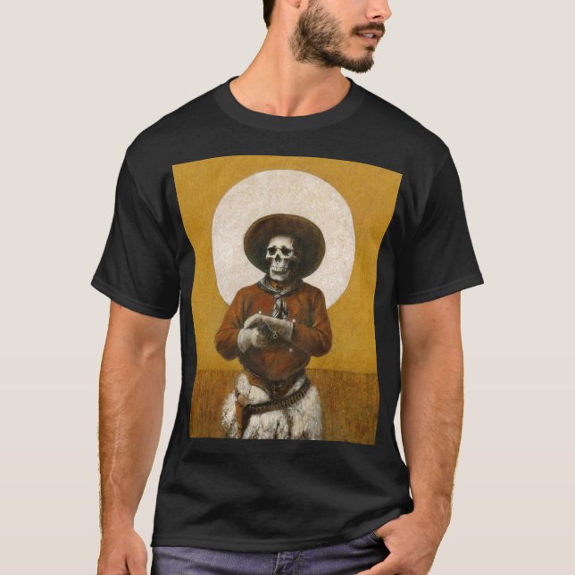 Camiseta Vintage Skeleton Cowboy T-Shirt (Frente)