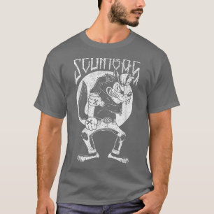 Camiseta Vintage Skeleton Wolf Lover Willife Men Leopard G