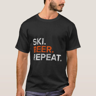 Camiseta Vintage Ski Beer Repete O Ventilador De Esqui Engr