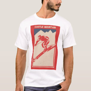 Camiseta Vintage Ski Poster Alberta Resort Castle