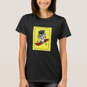 Camiseta Vintage Skiing Design amante de esqui presente