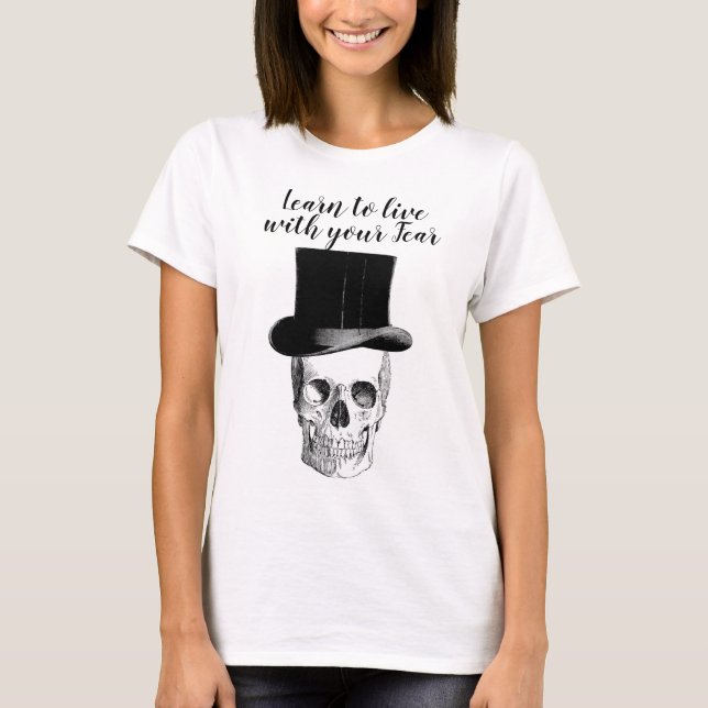 Camiseta VINTAGE SKULL tee branca (Frente)