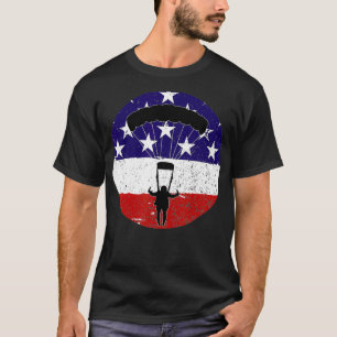 Camiseta Vintage Skydiver 4 De Julho Dão Um Skydiva Engra