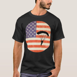 Camiseta Vintage Skydiver American Parachute Distress Skydi