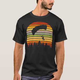 Camiseta Vintage Skydiving Parachute Funny Skydiver Retro 