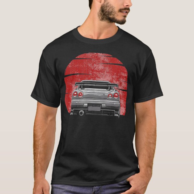 Camiseta Vintage Skyline JDM Gt (Frente)