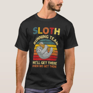 Camiseta Vintage Sloth Running Team Bem Chega Lá Lama