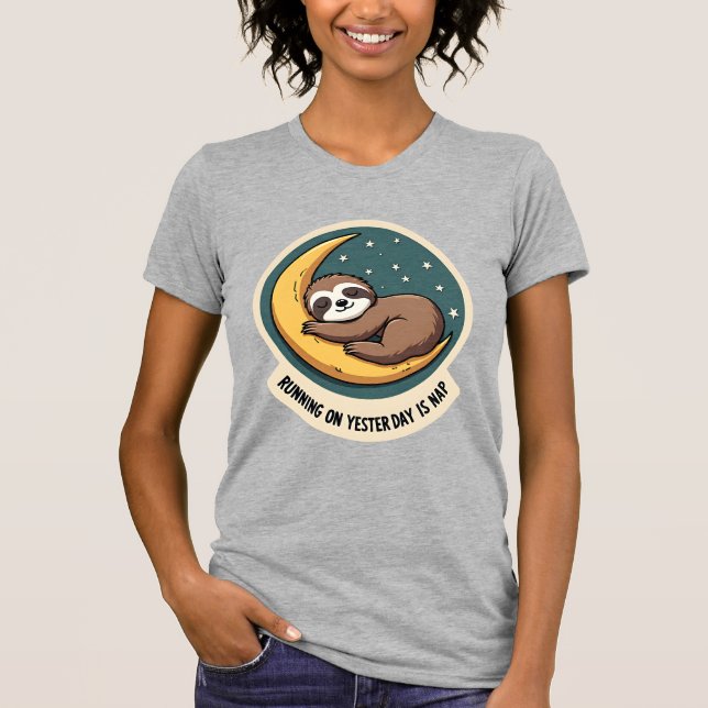 Camiseta Vintage Sloth Tired Quote Funny Retro Animal Desig (Frente)