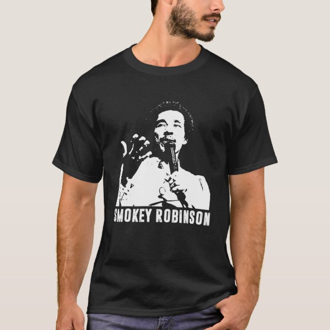 Camiseta Vintage Smokey Classic Arts Robinson Lyrics Música (Frente)