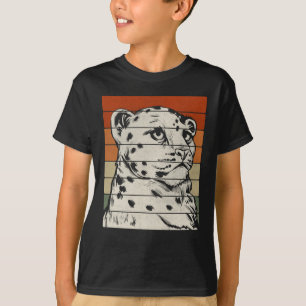 Camiseta Vintage Snow Leopard Cuide Animal