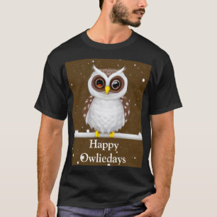 Camiseta Vintage Snow Owl Holiday