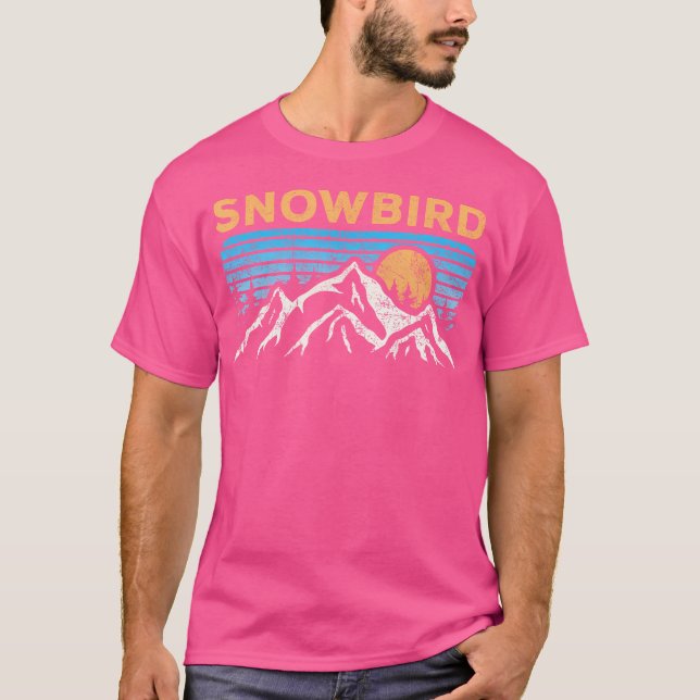 Camiseta Vintage Snowbird Utah Retro Mountain Hiking Souven (Frente)