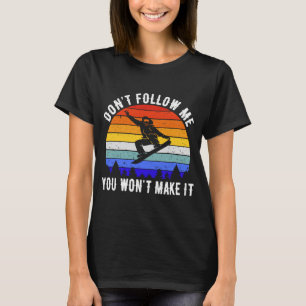 Camiseta Vintage Snowboard Retro Não me siga