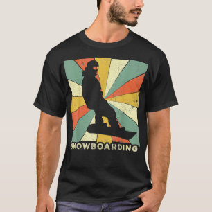 Camiseta Vintage Snowboarding Sport Retro Gift