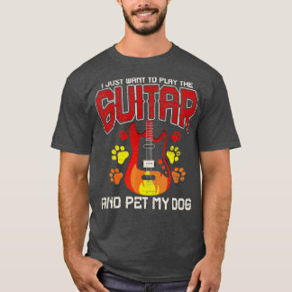 Camiseta Vintage Só Quer Tocar Violão E Pet My Do