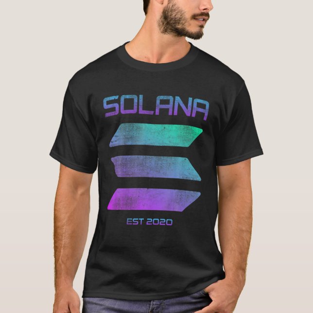 Camiseta Vintage Solana Crypto Coin Token Cryptocurrency Wa (Frente)