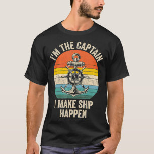 Camiseta Vintage, sou o Capitão que faço o navio acontecer