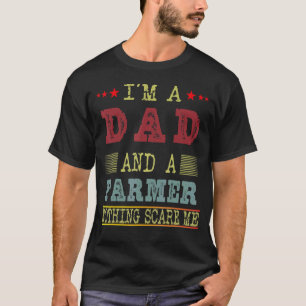 Camiseta Vintage, sou um Pai e um fazendeiro, nada me assus