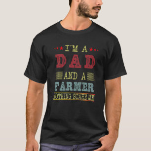 Camiseta Vintage, sou um Pai e um fazendeiro, nada me assus