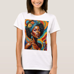 Camiseta Vintage Soul Singer Colorful Music Art T Shirt