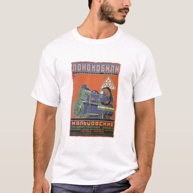 Camiseta Vintage soviet locomotive ad (Frente)