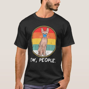 Camiseta Vintage Sphynx Ew Pessoas Cat Vestindo máscara fac