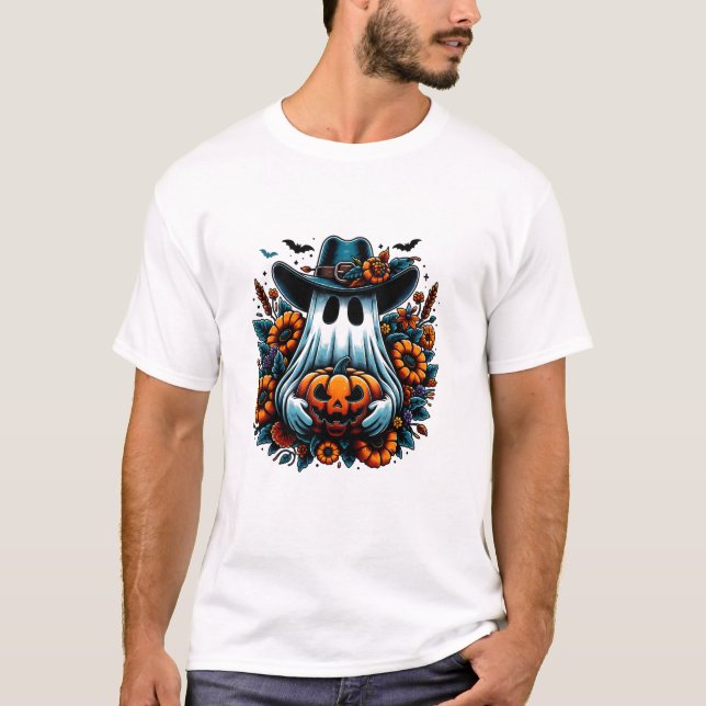 Camiseta Vintage Spooky Cowboy Ghost (Frente)