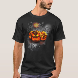 Camiseta Vintage Spooky Pumpkin Figurino de Halloween