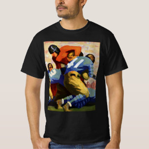 Camiseta Vintage Sports, jogadores de futebol em um jogo